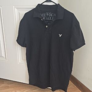 American Eagle Outfitters Men's Dark Polo Shirt